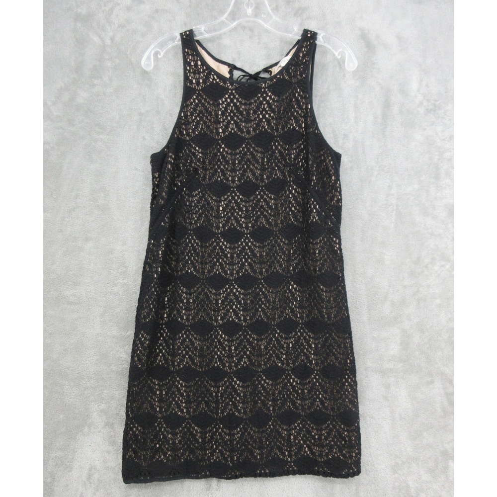 LOFT Dress Womens 4 Sheer Lace Lined Tie Back Whimsigoth Fairy Party Evening